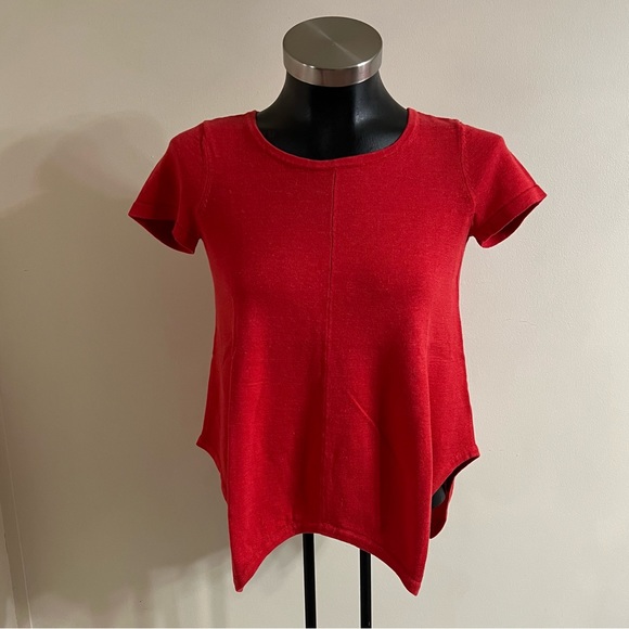 Ralph Lauren Knit Handkerchief Hem Top - Picture 1 of 5